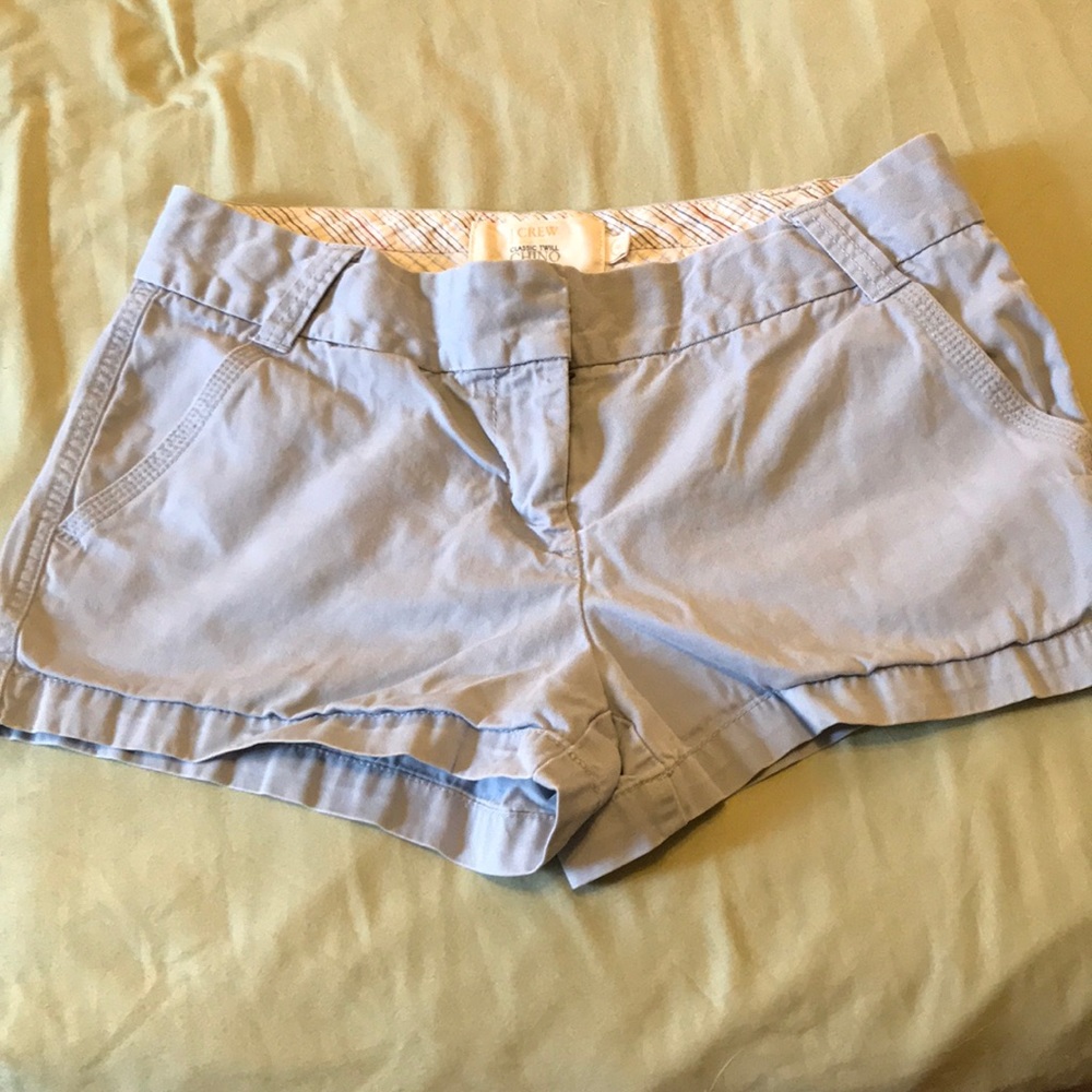 Light blue jcrew chino shorts